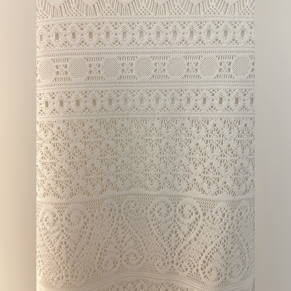 London Times Dress Shift cream boat neck lace scallop crochet trim lined 14 NWT - Picture 6 of 6